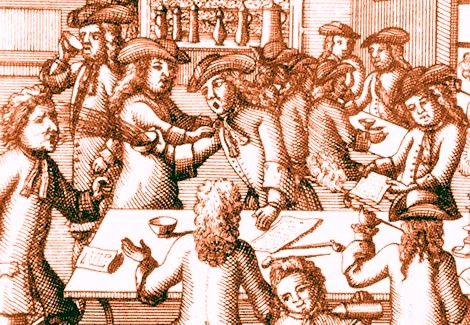 Men Arguing in a Coffee House